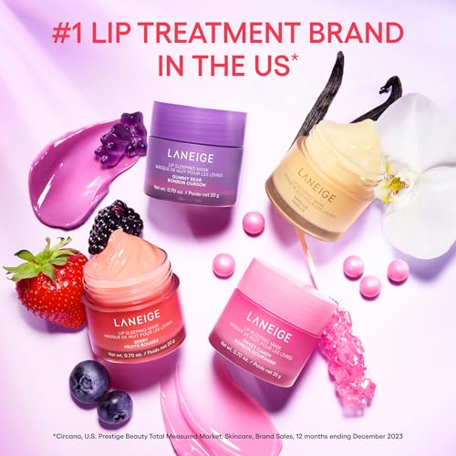 LANEIGE Lip Sleeping Mask: Nourish, Hydrate, Vitamin C, Murumuru & Shea Butter, Antioxidants, Flaky, Dry Lips