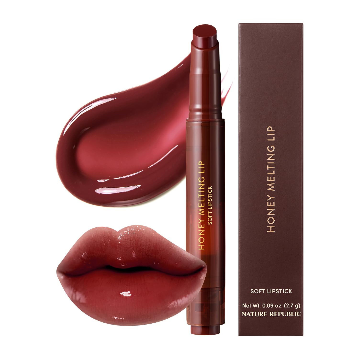 Nature Republic HONEY MELTING LIP PLUMPING (11 PINK) SOFT LIP STICK Tint & Plump Hydrating Gloss, Moisturizing balms, Volumizing formula & Sheer tint, Glowy Finish, korean make up