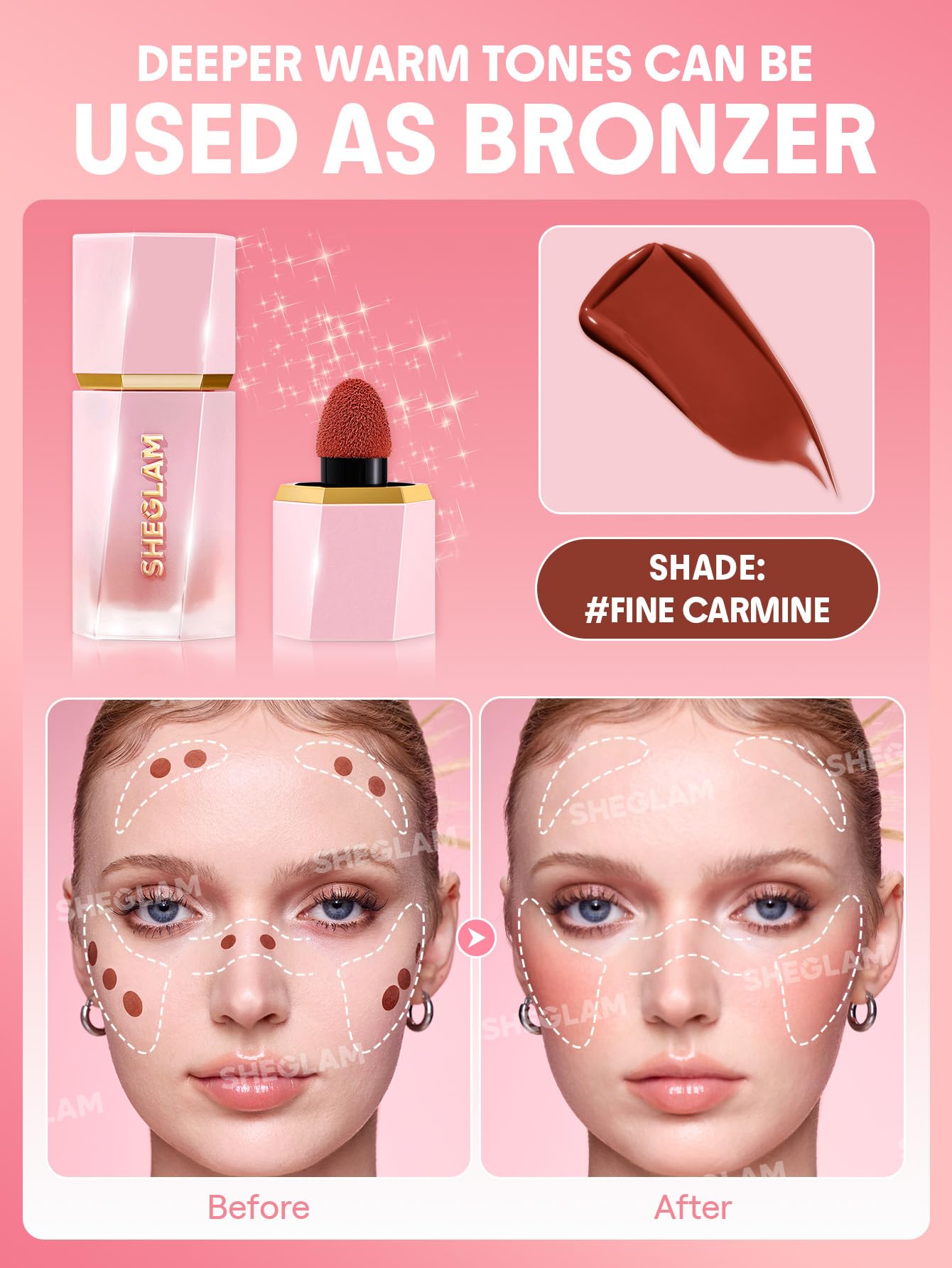 SHEGLAM Color Bloom Liquid Blush Makeup for Cheeks Matte Finish -Hot Topic