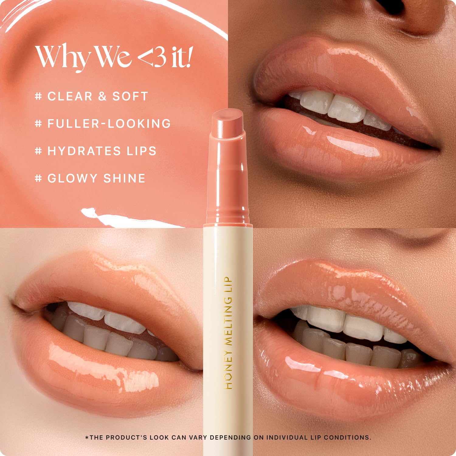 Nature Republic HONEY MELTING LIP PLUMPING (11 PINK) SOFT LIP STICK Tint & Plump Hydrating Gloss, Moisturizing balms, Volumizing formula & Sheer tint, Glowy Finish, korean make up