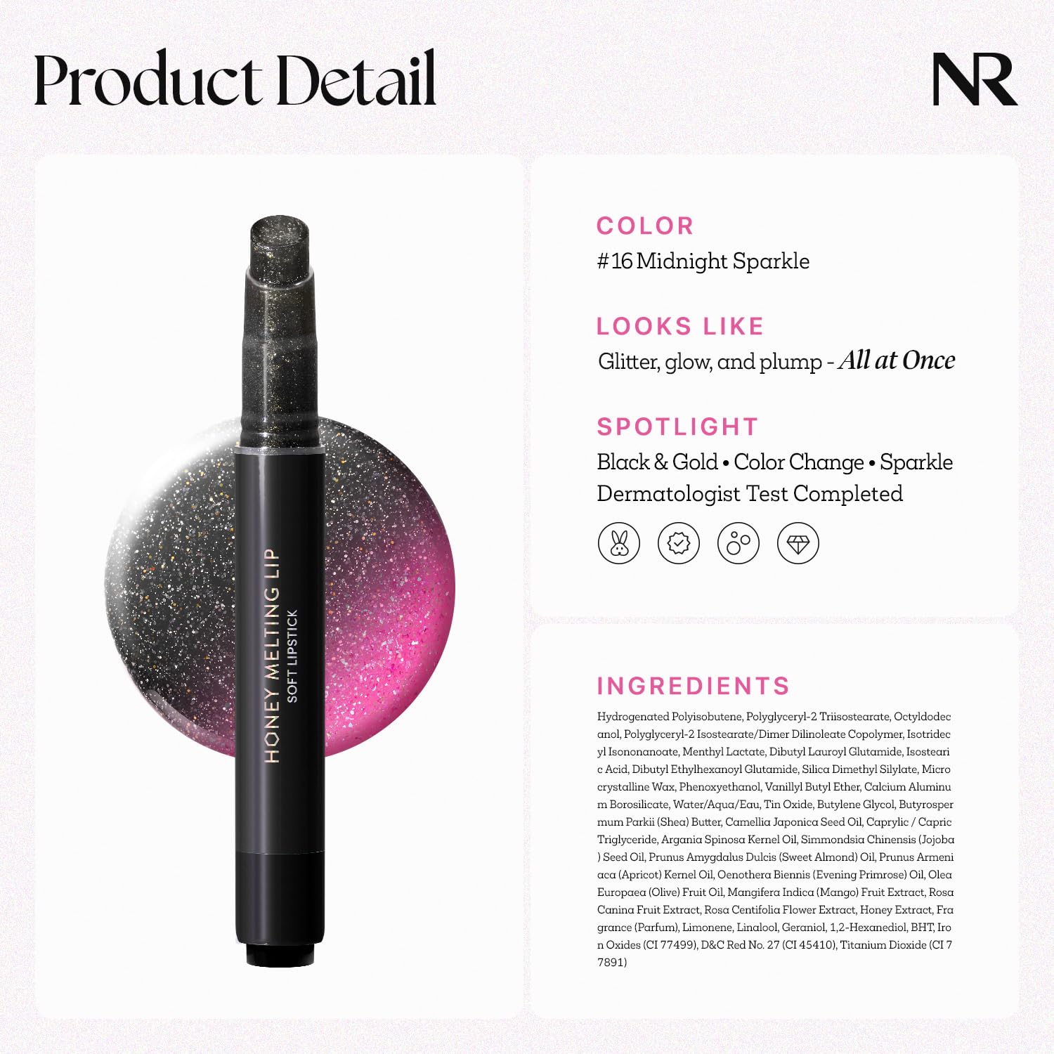 Nature Republic HONEY MELTING LIP PLUMPING (11 PINK) SOFT LIP STICK Tint & Plump Hydrating Gloss, Moisturizing balms, Volumizing formula & Sheer tint, Glowy Finish, korean make up