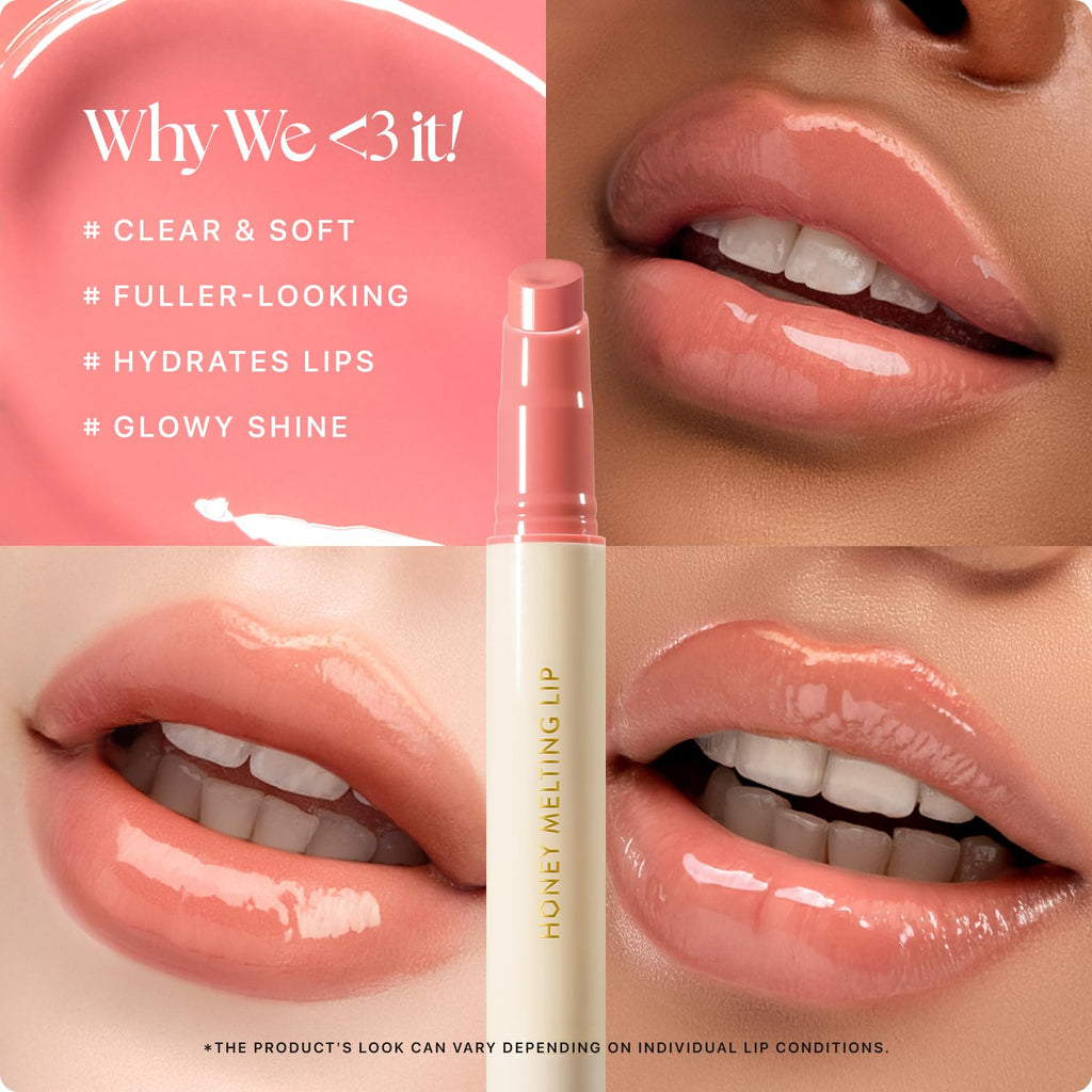 Nature Republic HONEY MELTING LIP PLUMPING (11 PINK) SOFT LIP STICK Tint & Plump Hydrating Gloss, Moisturizing balms, Volumizing formula & Sheer tint, Glowy Finish, korean make up