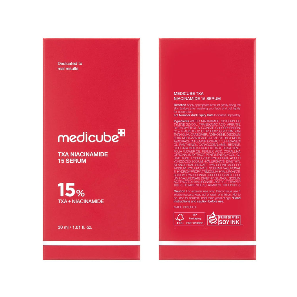 medicube TXA+Niacinamide 15% Glow Facial Serum for After Spot Care | All-in-One Daily Korean Skincare | Uneven Skin Tone, Texture, and Hydration Care | High-Potency Tranexamic Acid 5% | 1.01 fl.oz