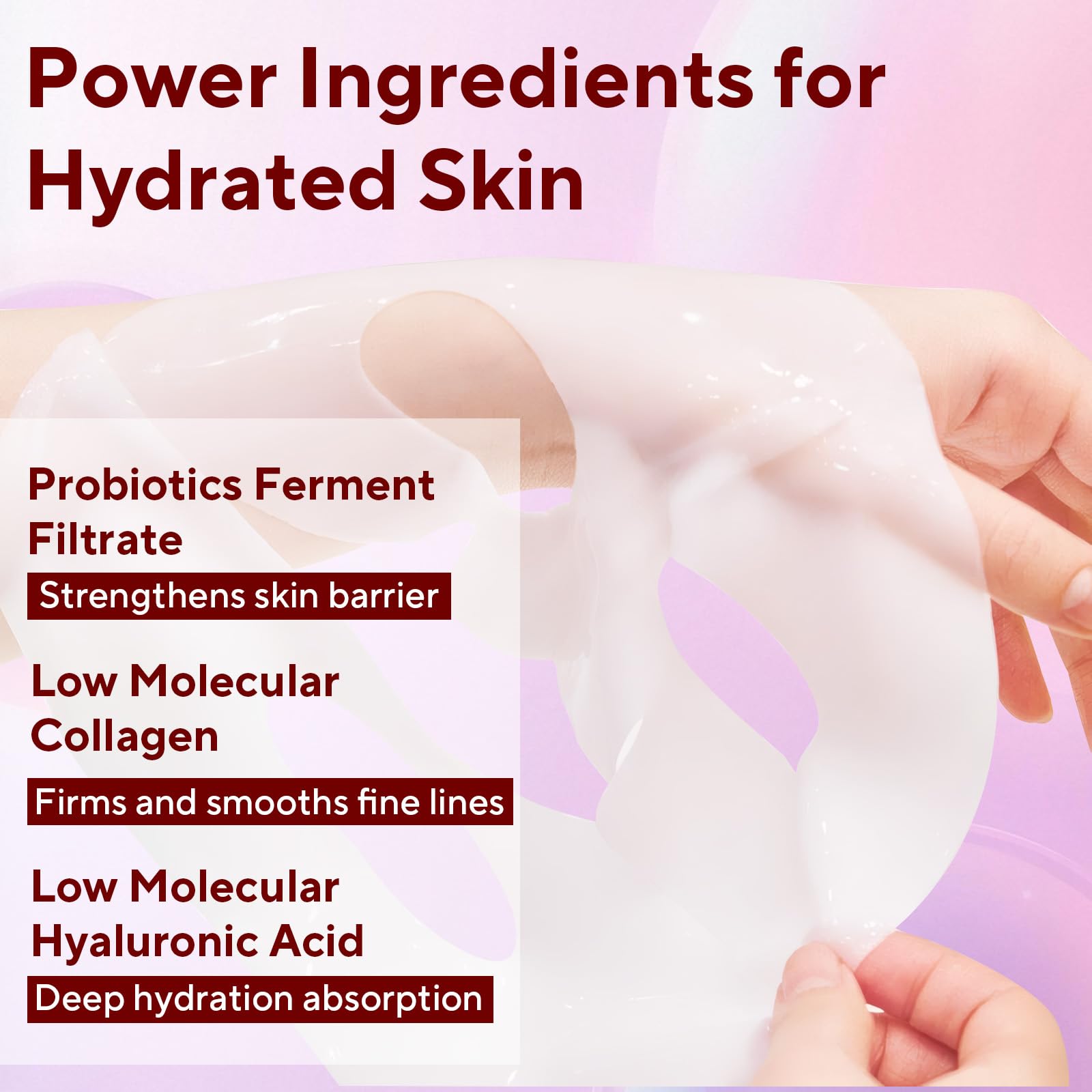 Bio-Collagen Real Deep Mask, 4 Pack Overnight Hydrating Face Mask for All Skin Types,Original Hydrating Collagen Face Mask