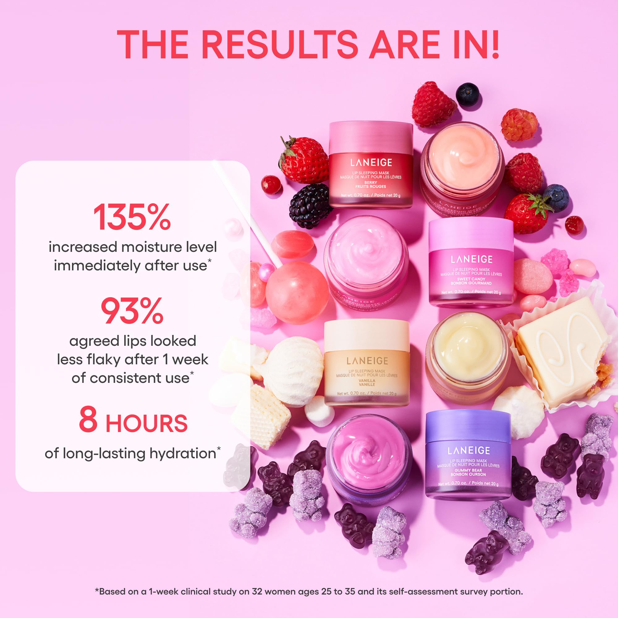 LANEIGE Lip Sleeping Mask: Nourish, Hydrate, Vitamin C, Murumuru & Shea Butter, Antioxidants, Flaky, Dry Lips